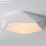 Modern Geometric Led Flush Mount Ceiling Light With Macaroon Style For Hallway And Bedroom