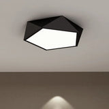 Modern Geometric Led Flush Mount Ceiling Light With Macaroon Style For Hallway And Bedroom
