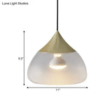 Modern Glass 1-Light Chrome/Gold/Rose Gold Hanging Pendant Light - Stout Design