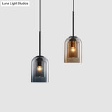 Modern Glass Bell Pendant Lamp For Stylish Bedroom Ceiling