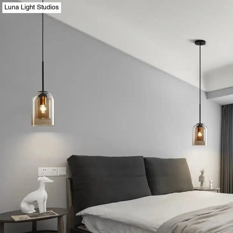 Modern Glass Bell Pendant Lamp For Stylish Bedroom Ceiling
