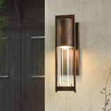 Modern Glass Black/Brass Wall Sconce With 1 Head For Industrial Style Flush Mount Brass