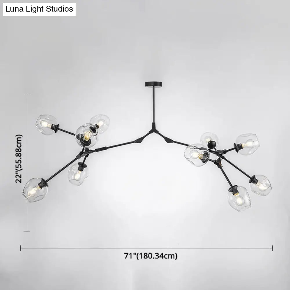 Modern Glass Chandelier For Living Room- Branching Suspension Light