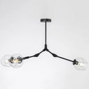 Modern Glass Chandelier For Living Room- Branching Suspension Light 3 / Black