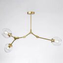 Modern Glass Chandelier For Living Room- Branching Suspension Light 3 / Gold
