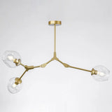 Modern Glass Chandelier For Living Room- Branching Suspension Light 3 / Gold