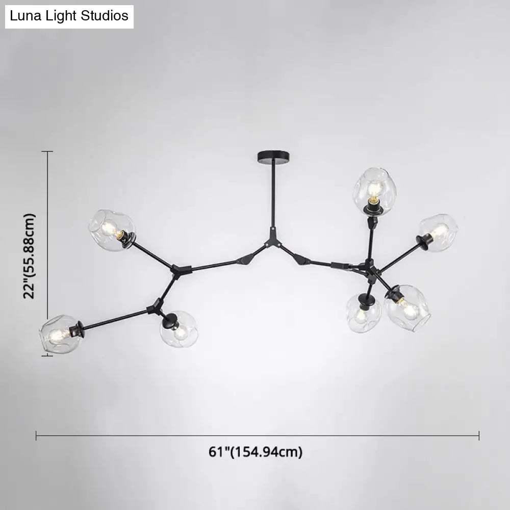 Modern Glass Chandelier For Living Room- Branching Suspension Light
