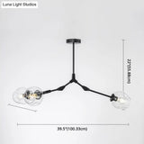 Modern Glass Chandelier For Living Room- Branching Suspension Light