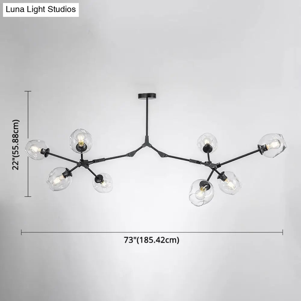 Modern Glass Chandelier For Living Room- Branching Suspension Light