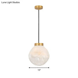 Modern Glass Irregular Pendant Lighting For Kitchen And Dining Room - White