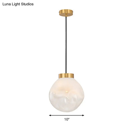 Modern Glass Irregular Pendant Lighting For Kitchen And Dining Room - White