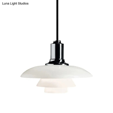 Modern Glass Pendant Light For Restaurants - 1 Flared Design