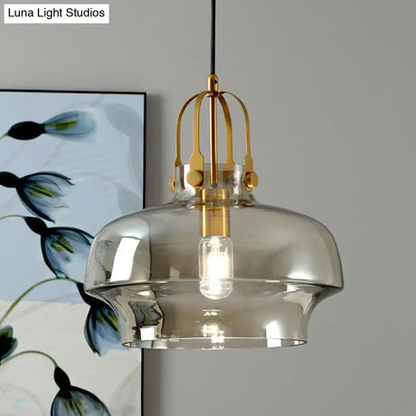 Modern Glass Pot-Shaped Pendant Light For Dining Room Ceiling