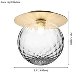 Modern Glass Semi - Flush Chandelier: 1 - Light Ceiling Mount Fixture For Hallway