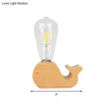 Modern Glass Shade Single Bulb Reading Lamp: Beige Sheep/Elephant/Cow Desk Lamp For Bedroom
