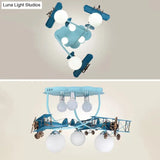 Modern Globe Flush Ceiling Light For Child’s Bedroom