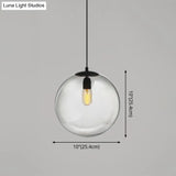 Modern Globe Pendant Light: Simple Glass Fixture For Restaurants