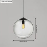 Modern Globe Pendant Light: Simple Glass Fixture For Restaurants