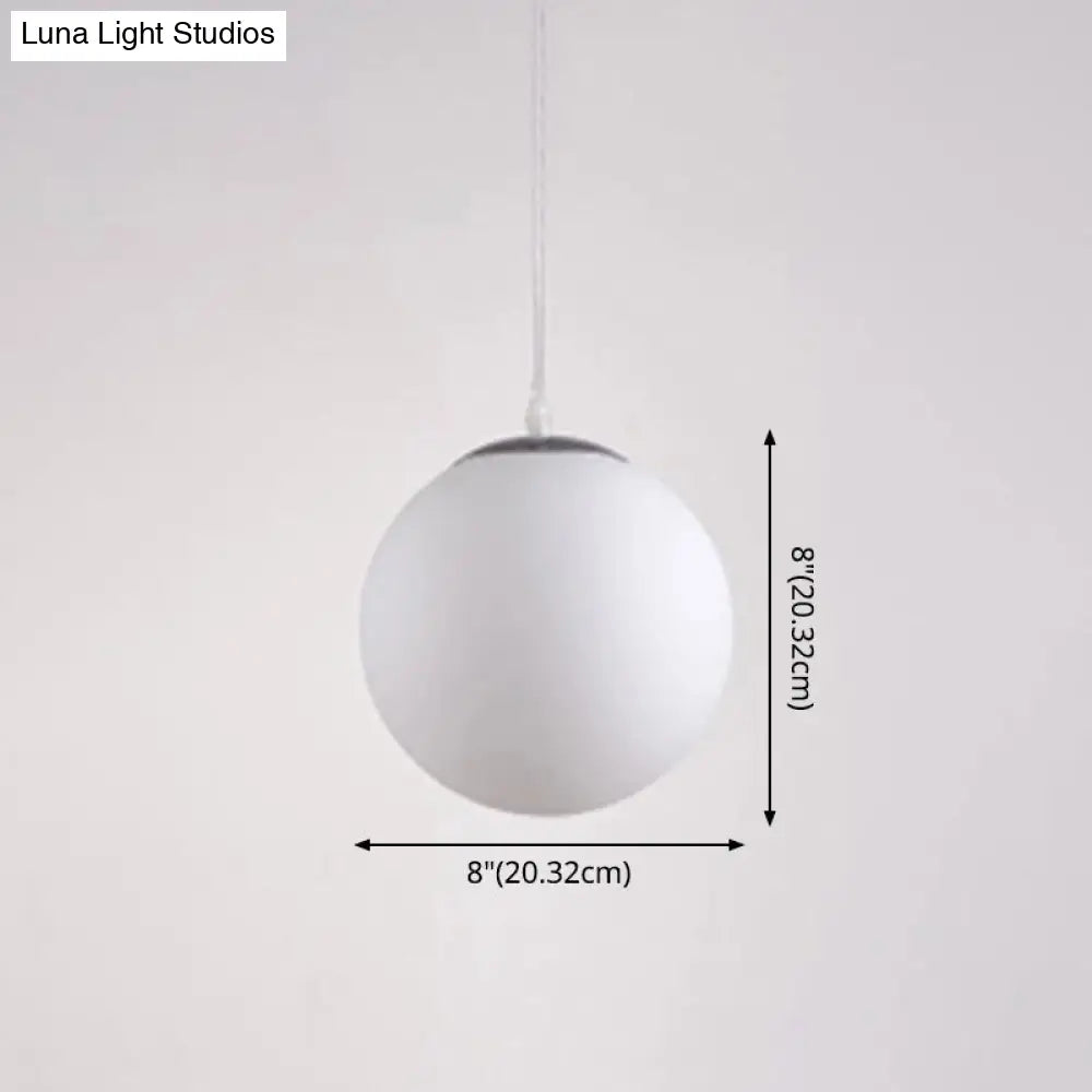 Modern Globe Pendant Light: Simple Glass Fixture For Restaurants