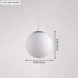 Modern Globe Pendant Light: Simple Glass Fixture For Restaurants