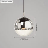 Modern Globe Pendant Light: Simple Glass Fixture For Restaurants
