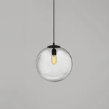 Modern Globe Pendant Light: Simple Glass Fixture For Restaurants Clear / 6
