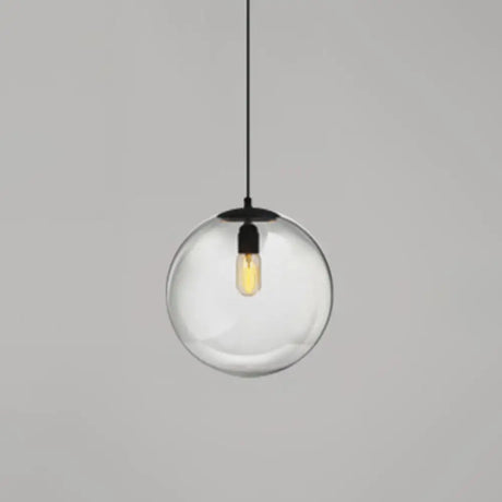 Modern Globe Pendant Light: Simple Glass Fixture For Restaurants Clear / 6