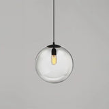 Modern Globe Pendant Light: Simple Glass Fixture For Restaurants Clear / 8