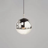 Modern Globe Pendant Light: Simple Glass Fixture For Restaurants Silver / 6
