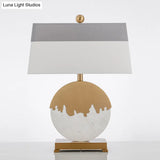 Modern Gold Bedside Lamp With Pagoda Fabric Shade - 1-Head Task Lighting For Bedroom