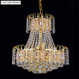 Modern Gold Chandelier Light: Crystal Flared Hanging Ceiling Light With 5 Lights For Living Room