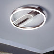 Modern Gold/Coffee Circle Frame Flush Mount Led Lamp Fixture With Warm/White Light Coffee / White