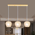 Modern Gold Crystal Pendant Cluster With Apple-Inspired Design - Perfect For Restaurant Ceilings