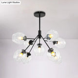 Modern Gold Finish Clear Glass Branching Chandelier - 7/9/13 Heads Simple Ceiling Pendant Light