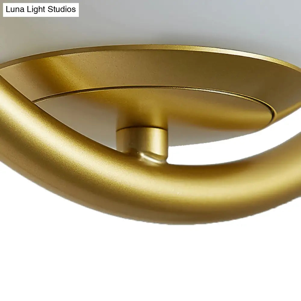 Modern Gold Glass Pendant Light With Led V-Shaped Rod For Dining Room
