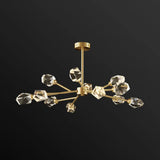 Modern Gold K9 Crystal Gem Chandelier - 6/9/18-Head Living Room Ceiling Lamp 12 /