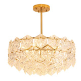 Modern Gold K9 Crystal Snowflake Chandelier Pendant Light 12 /