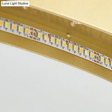 Modern Gold Led Hanging Glass Wavy Chandelier For Kitchen Island - 35.5/47 Wide Third Gear