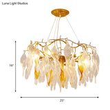 Modern Gold Led Spiral Chandelier - 6 Lights Dining Room Pendant