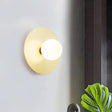 Modern Gold Led Wall Light Sconce With White Glass Shade - Bathroom Lamp
