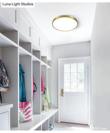 Modern Gold Metal Led Flush Mount Ceiling Lamp For Bedroom Lighting