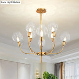 Modern Gold Pendant Light With Clear Glass Shade - Ideal For Restaurants And Foyers
