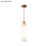 Modern Gold Pendant Light With Milk White Glass - Perfect For Dining Rooms