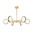Modern Gold Sputnik Starburst Chandelier - 6/8 Light Hanging Ceiling Fixture With Warm/White