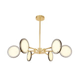 Modern Gold Sputnik Starburst Chandelier - 6/8 Light Hanging Ceiling Fixture With Warm/White