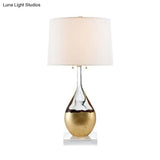 Modern Gold Tapered Drum Task Lighting - 1 Head Reading Book Light For Bedroom