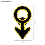 Modern Gold Wifi/Dual C Hotel Wall Sconce With Crystal Encrusted Led Lighting