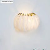 Modern Grey And White Sconce Light With Feather Detail For Parlor Wall