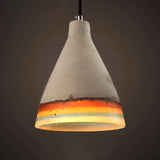 Modern Grey Shaded Ceiling Pendant Light For Restaurants - Contemporary Cement Design / A