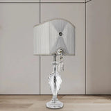 Modern Grey Task Lighting: Faceted Crystal Reading Book Light